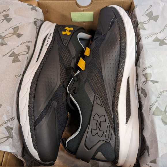 UNDER ARMOUR HOVR FLUX MVMNT PEFORMANCE 3025354-003 Mens Size 11.5 Black Yellow main image 6